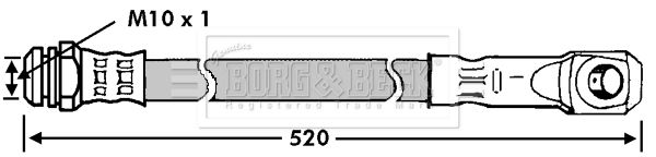 BORG & BECK Тормозной шланг BBH7106